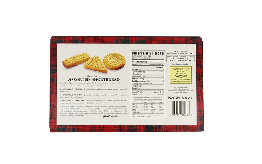 Walker's Pure Butter Assorted Shortbread Box 250 grams Reviews